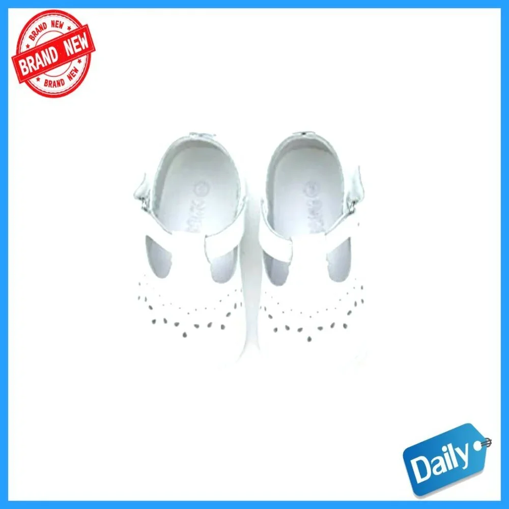 Leather T-Strap Mary Jane Baby Shoes, Velcro Closure, Rubber Sole
